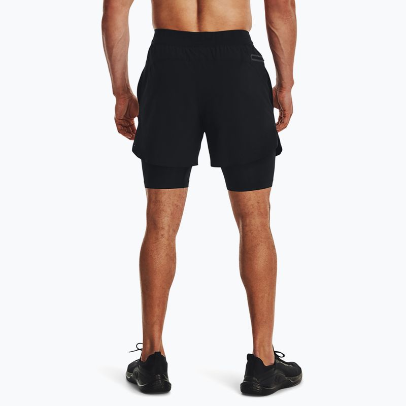 Men's Under Armour Peak Woven 2in1 shorts black/black 3