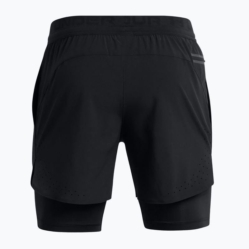 Men's Under Armour Peak Woven 2in1 shorts black/black 7