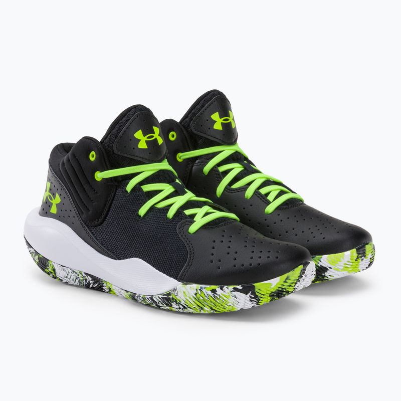 Under Armour GS Jet '21 children's basketball shoes black-green 3024794 4