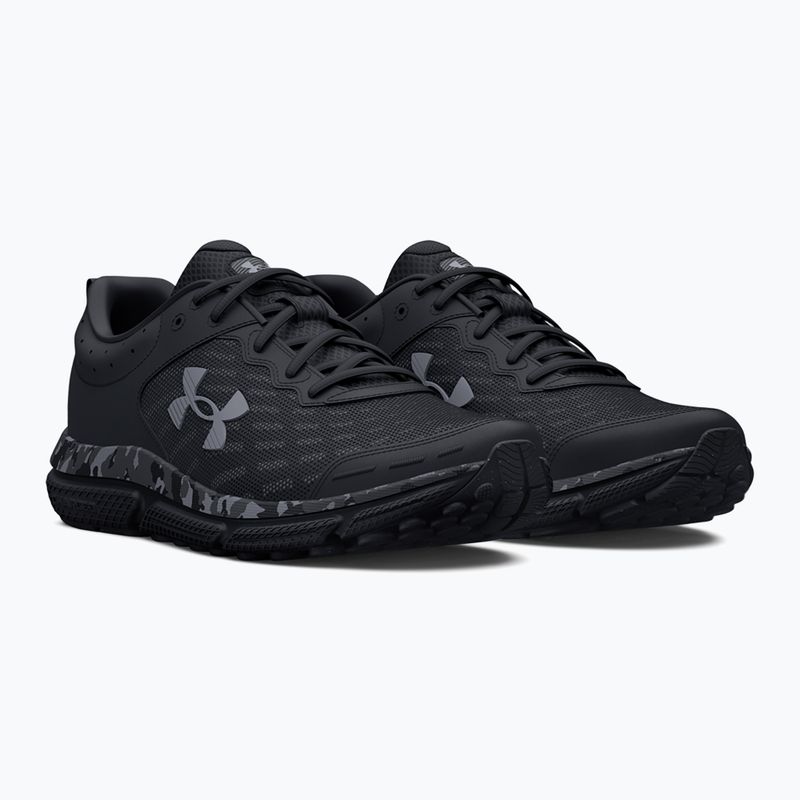 Men's running shoes Under Armour Charged Assert 10 Camo black/black/pitch gray 3