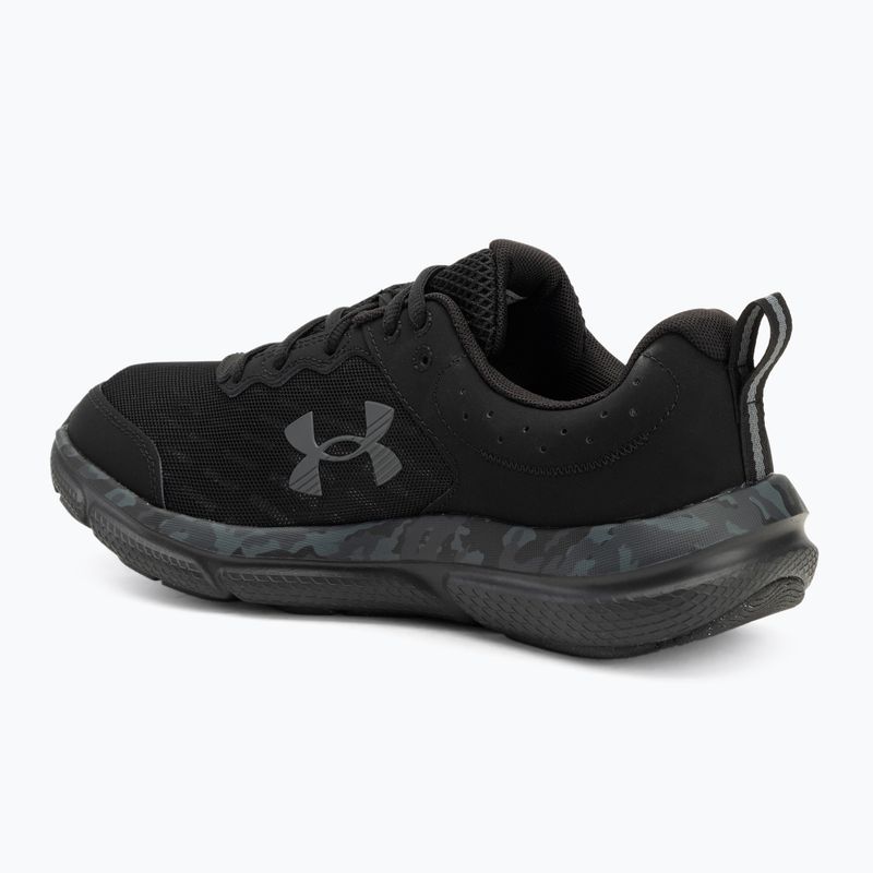 Men's running shoes Under Armour Charged Assert 10 Camo black/black/pitch gray 3