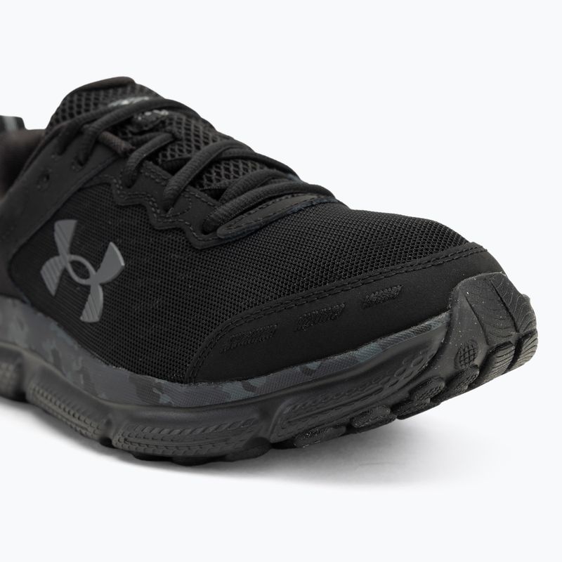 Men's running shoes Under Armour Charged Assert 10 Camo black/black/pitch gray 7