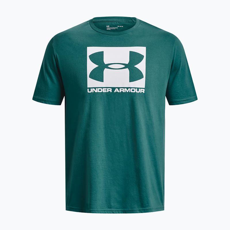 Men's Under Armour Boxed Sportstyle coastal teal/white t-shirt 4
