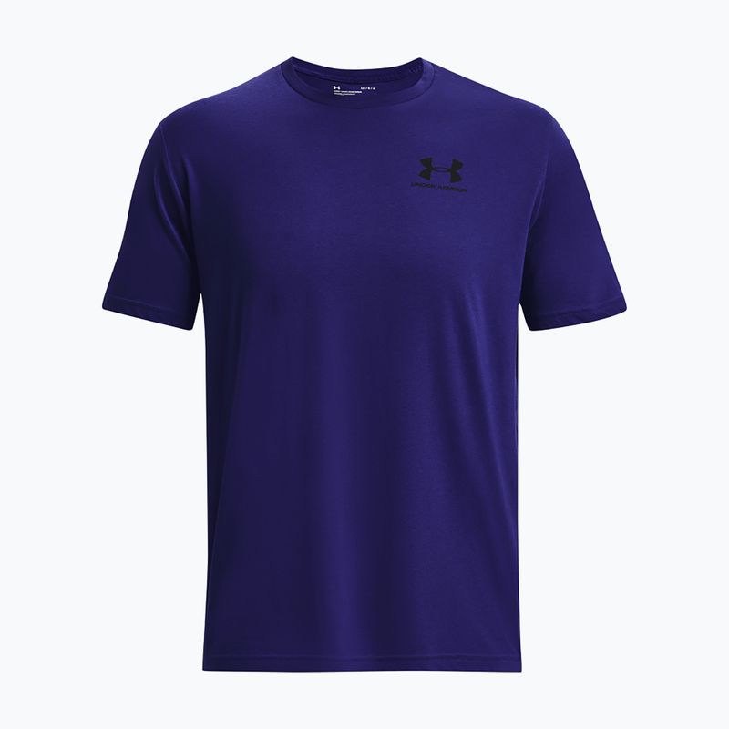 Men's Under Armour Sportstyle Left Chest sonar blue/black t-shirt 3