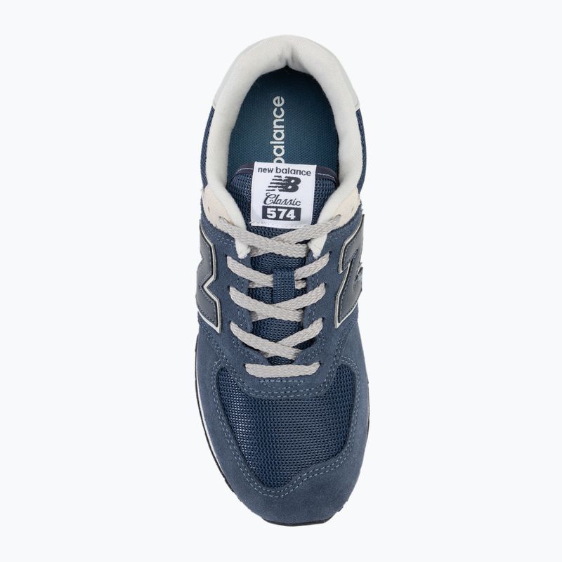 New Balance 574's V1 navy children's shoes 5