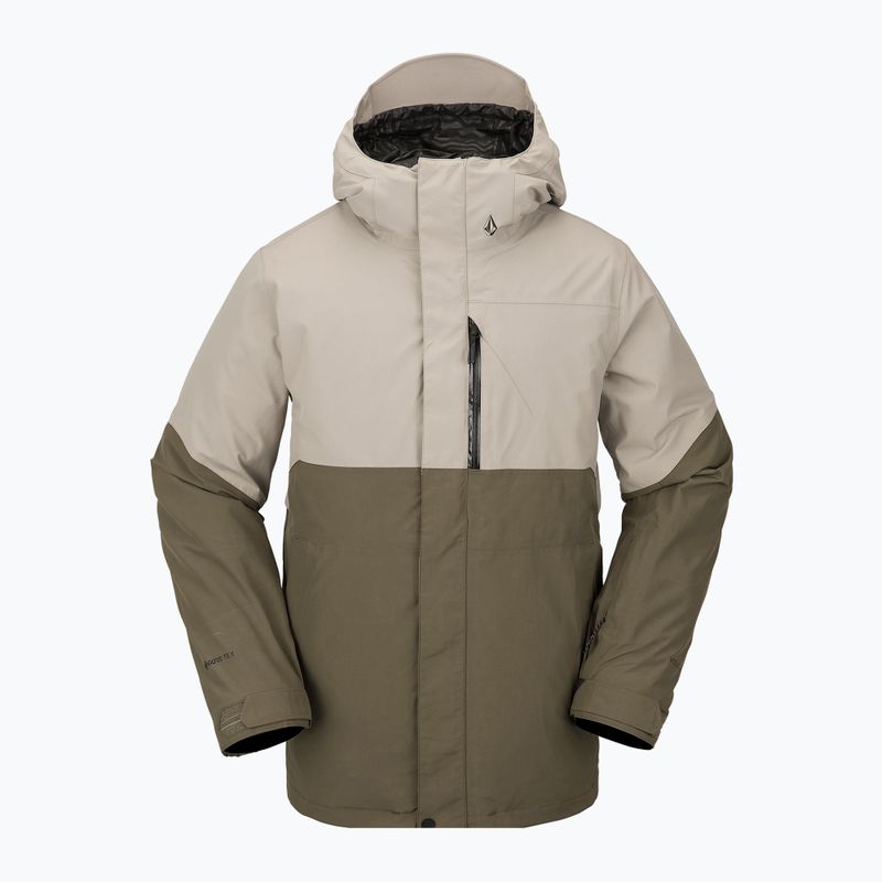 Men's Volcom L Ins Gore-Tex brown and beige snowboard jacket G0452302 4