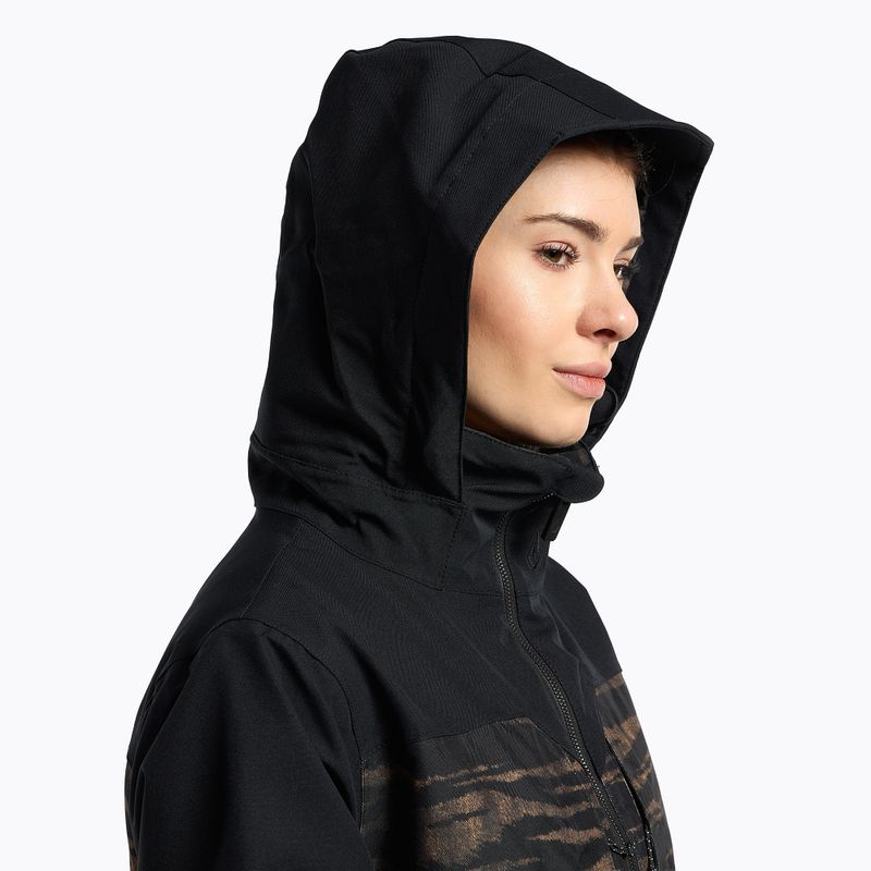 Women's snowboard jacket Volcom Shelter 3D Stretch black-brown H0452210 4