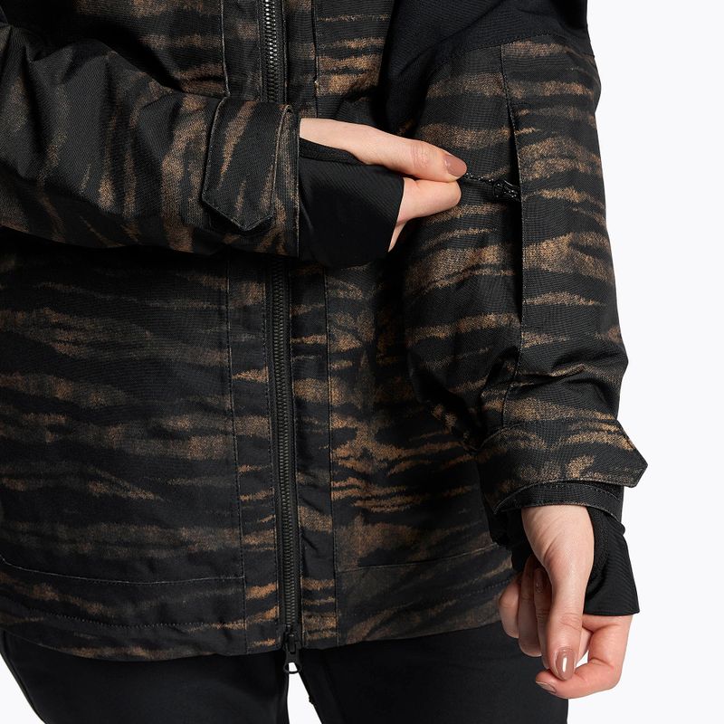 Women's snowboard jacket Volcom Shelter 3D Stretch black-brown H0452210 6