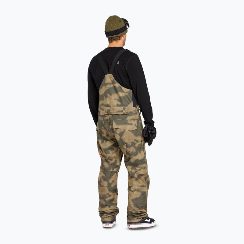 Men's Volcom Roan Bib Overall camouflage snowboard trousers 3