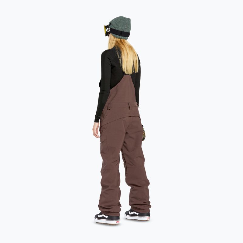 Women's snowboard trousers Volcom Creston 3D Stretch Bib Overall mahogany 2