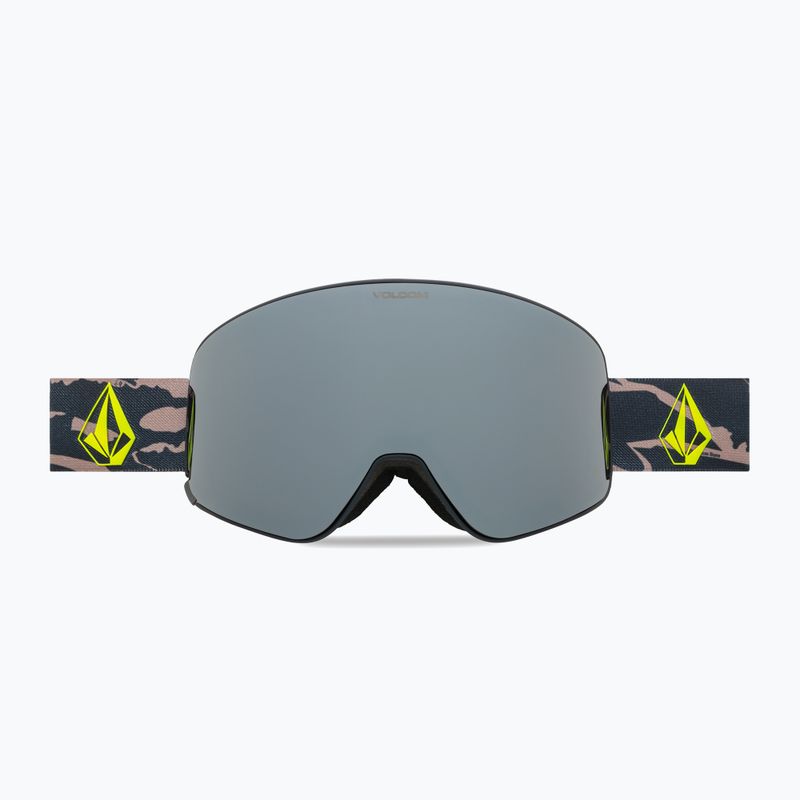 Volcom Odyssey camo/silver chrome/yellow ski goggles 2
