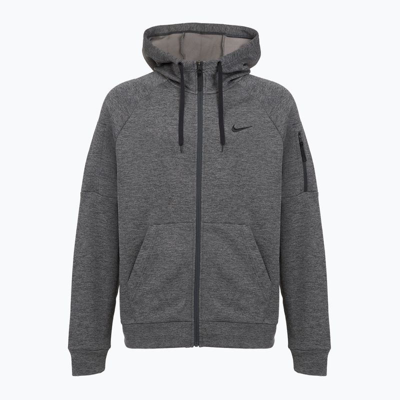 Men's training sweatshirt Nike Therma Fit Full-Zip charcoal heathr/dark smoke grey/black 8
