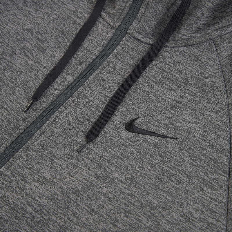 Men's training sweatshirt Nike Therma Fit Full-Zip charcoal heathr/dark smoke grey/black 10