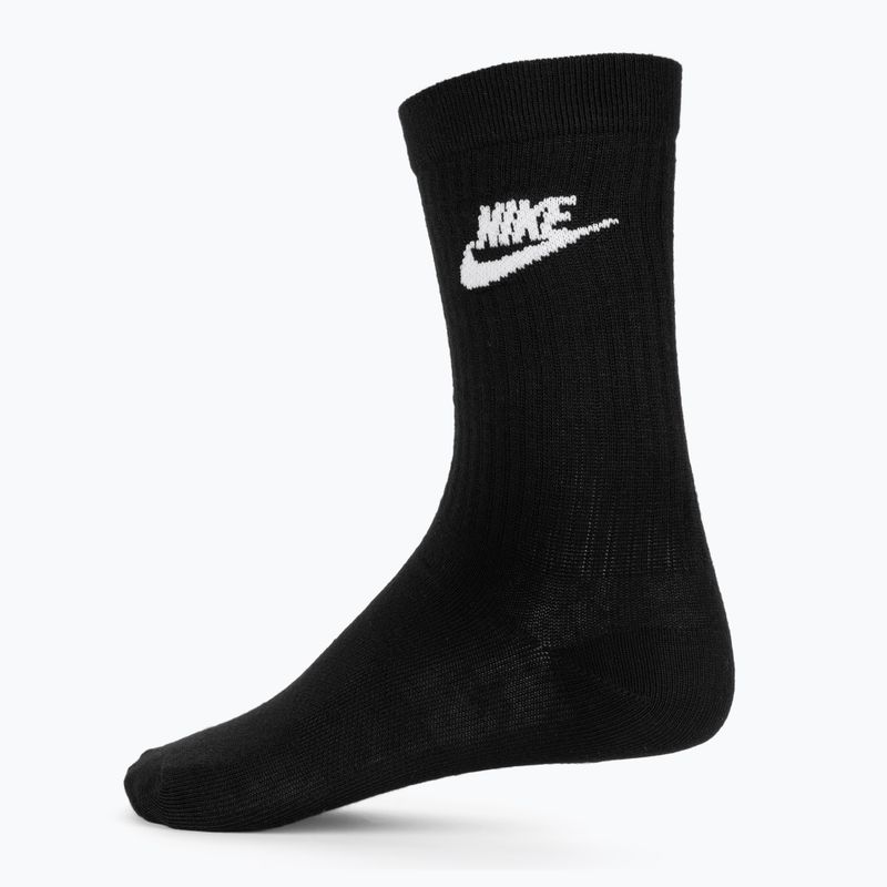 Nike Sportswear Everyday Essential socks 3 pairs black/white 2