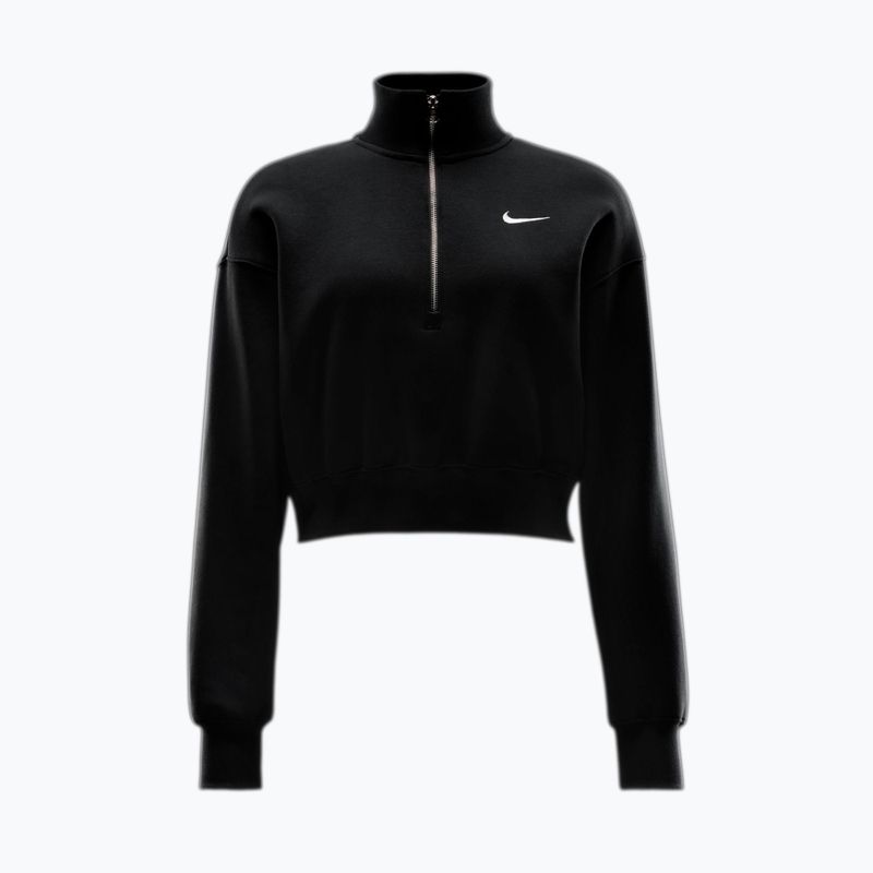 Women's sweatshirt Nike Sportswear Phoenix Fleece 1/2 Zip Cropped black/sail 3