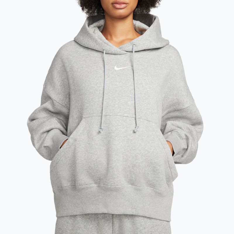 Women's sweatshirt Nike Sportswear Phoenix Fleece Oversized dark grey heather/sail 4