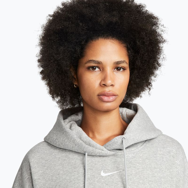 Women's sweatshirt Nike Sportswear Phoenix Fleece Oversized dark grey heather/sail 5