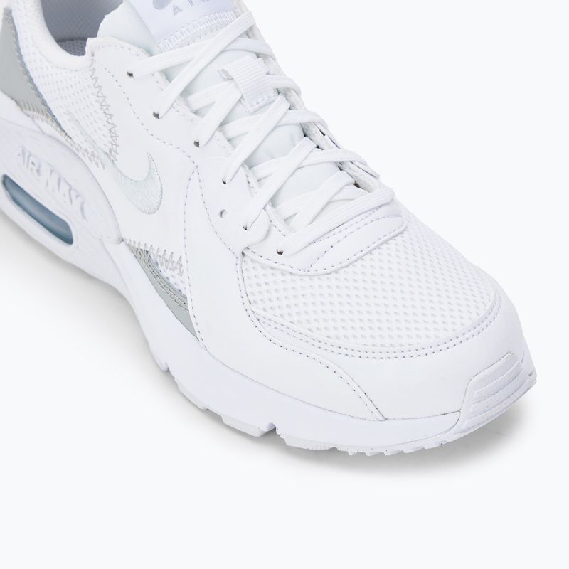 Nike Air Max Excee women's shoes white/white/metallic platinum 7