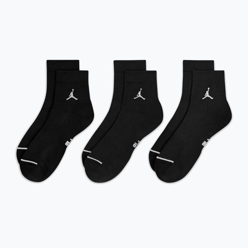 Socks Nike Jordan Everyday Ankle 3 pairs black/white 2