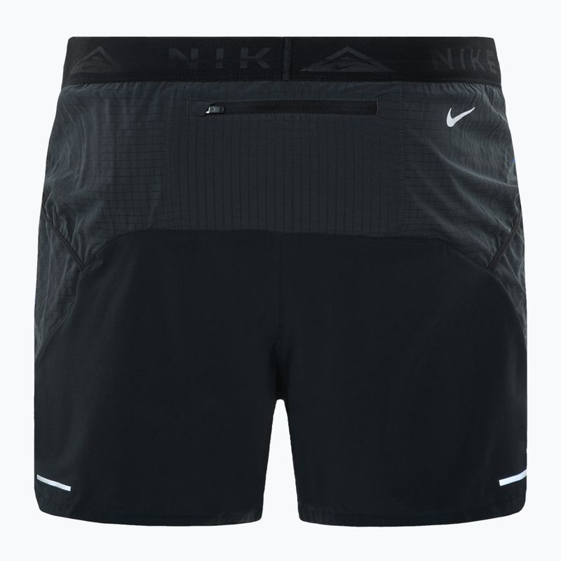 Men's Nike Trial Second Sunrise Dri-Fit running shorts black/dark smoke grey/white 2