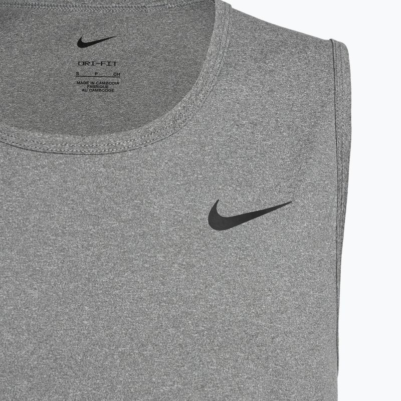 Men's training tank top Nike Dri-Fit Hyverse smoke grey/heather/black 3