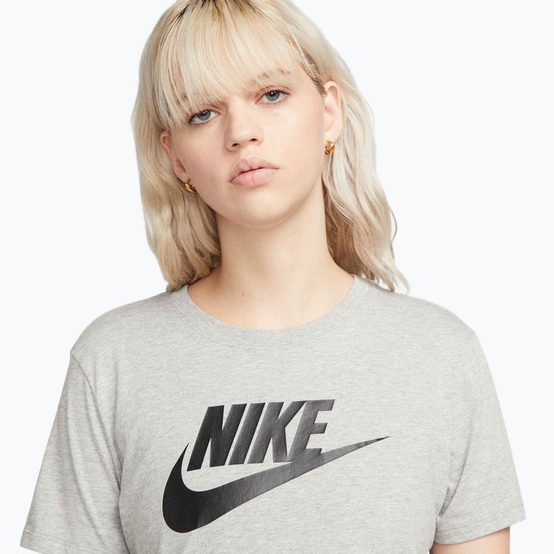 Women's Nike Sportswear Club Essentials Logo dark grey heather/black T-shirt 4