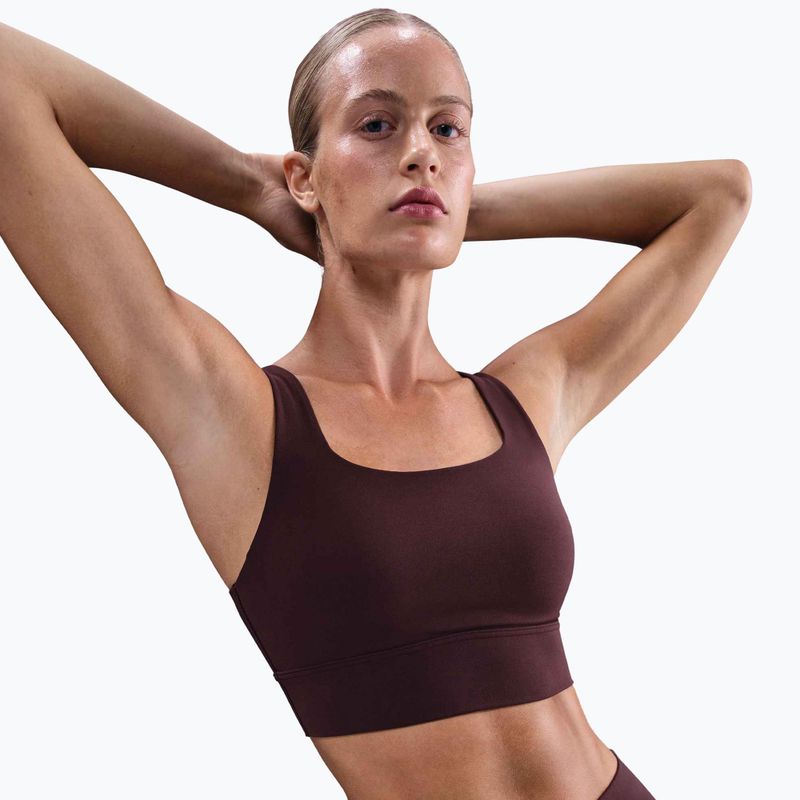 Training bra Nike Zenvy Medium-Support burgundy crush/sail 5