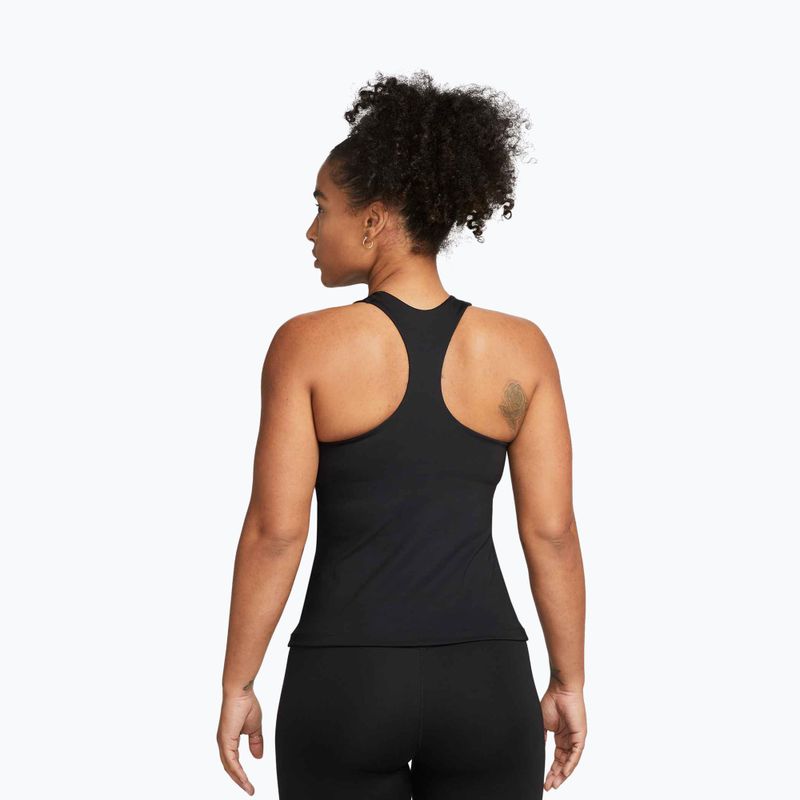 Women's T-shirt Nike Swoosh Medium Support Bra black/black/white 3
