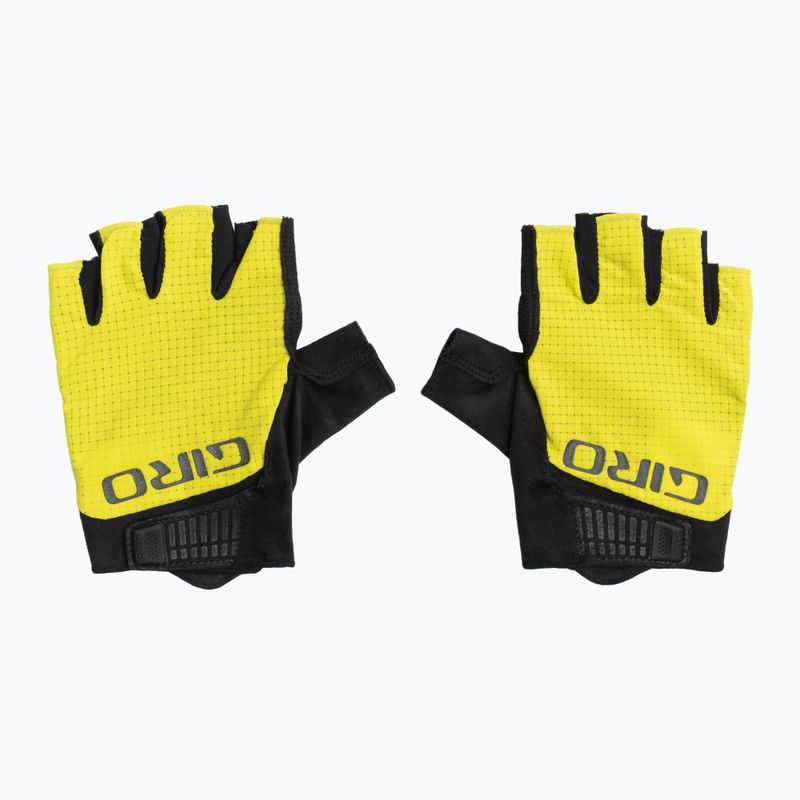 Men's cycling gloves Giro Bravo Gel II highlight yellow 2