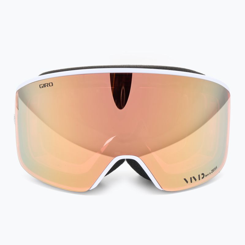 Women's ski goggles Giro Ella white lx stripe/rose gold/infrared 3