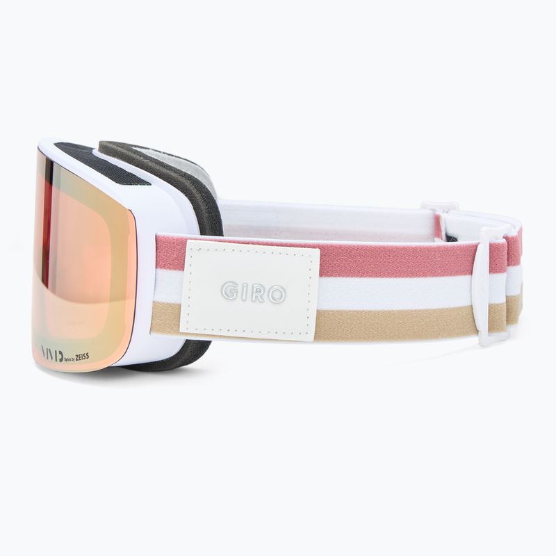 Women's ski goggles Giro Ella white lx stripe/rose gold/infrared 5