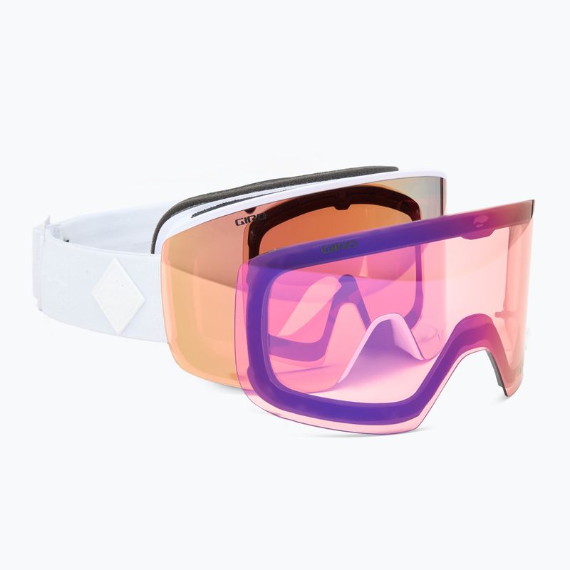 Women's ski goggles Giro Ella white bliss/rose gold/infrared