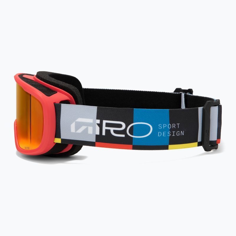 Children's ski goggles Giro Buster Jr black blocks/amber scarlet 4