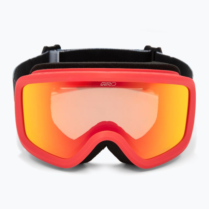 Children's ski goggles Giro Chico 2.0 Jr black blocks/amber scarlet 2