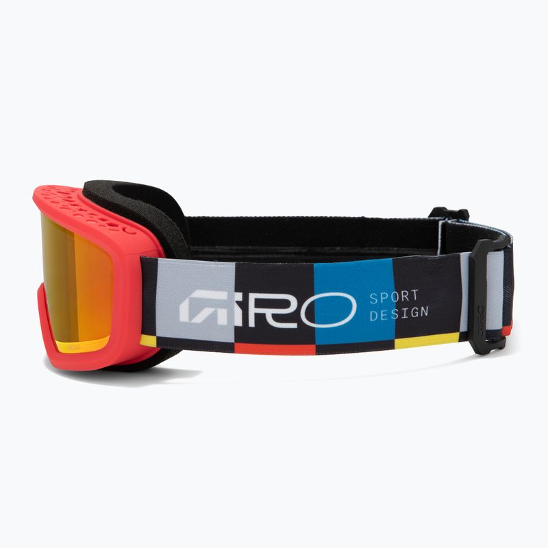 Children's ski goggles Giro Chico 2.0 Jr black blocks/amber scarlet 4