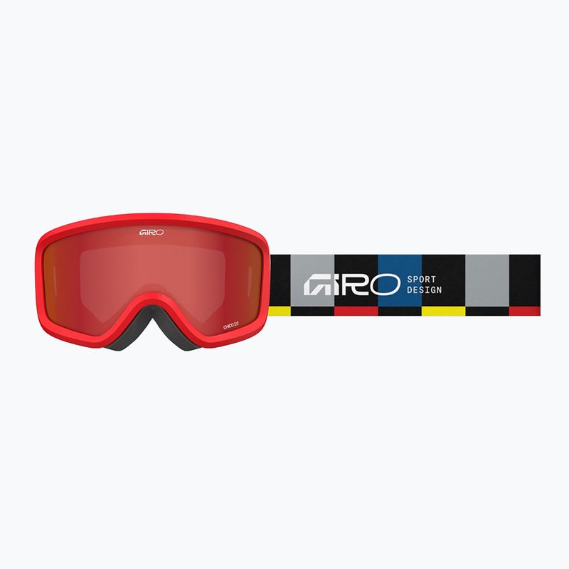 Children's ski goggles Giro Chico 2.0 Jr black blocks/amber scarlet 5