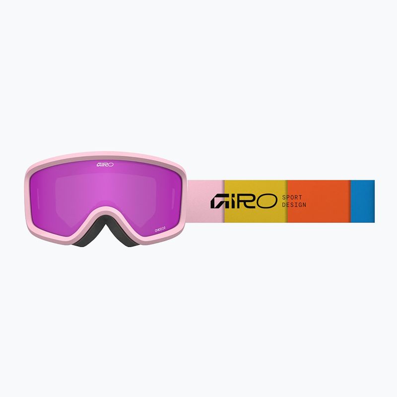 Children's ski goggles Giro Chico 2.0 Jr light pink blocks/amber pink 5