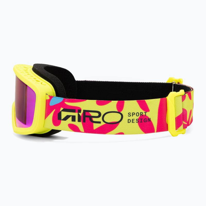 Children's ski goggles Giro Chico 2.0 Jr Yellow flowers/amber pink 4