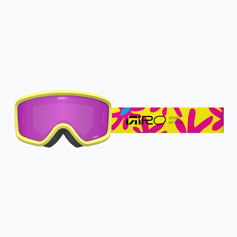 Children's ski goggles Giro Chico 2.0 Jr Yellow flowers/amber pink 5