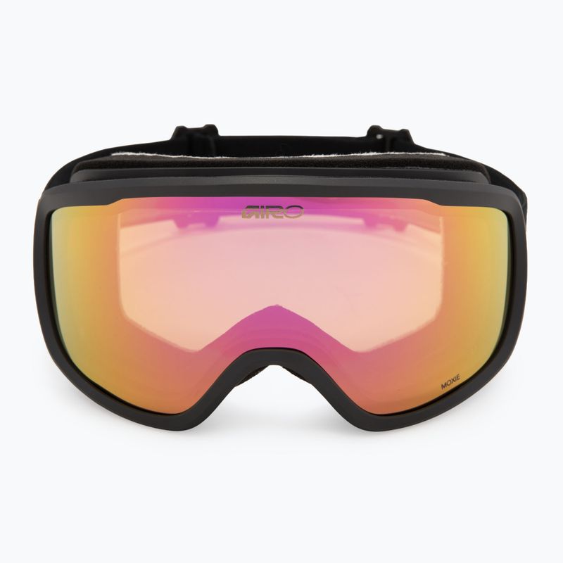 Women's ski goggles Giro Moxie black stacked/amber pink/yellow 3