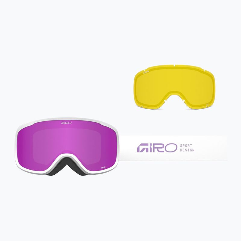 Women's ski goggles Giro Moxie mauve stacked/amber pink/yellow 2