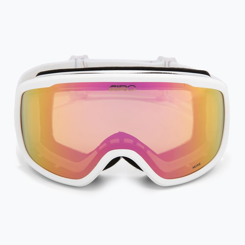 Women's ski goggles Giro Moxie white stacked/amber pink/yellow 3