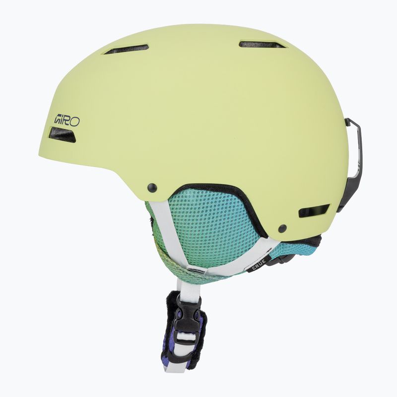 Children's ski helmet Giro Crue matte fluorescent green 3