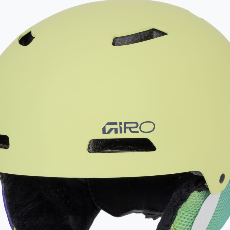 Children's ski helmet Giro Crue matte fluorescent green 7