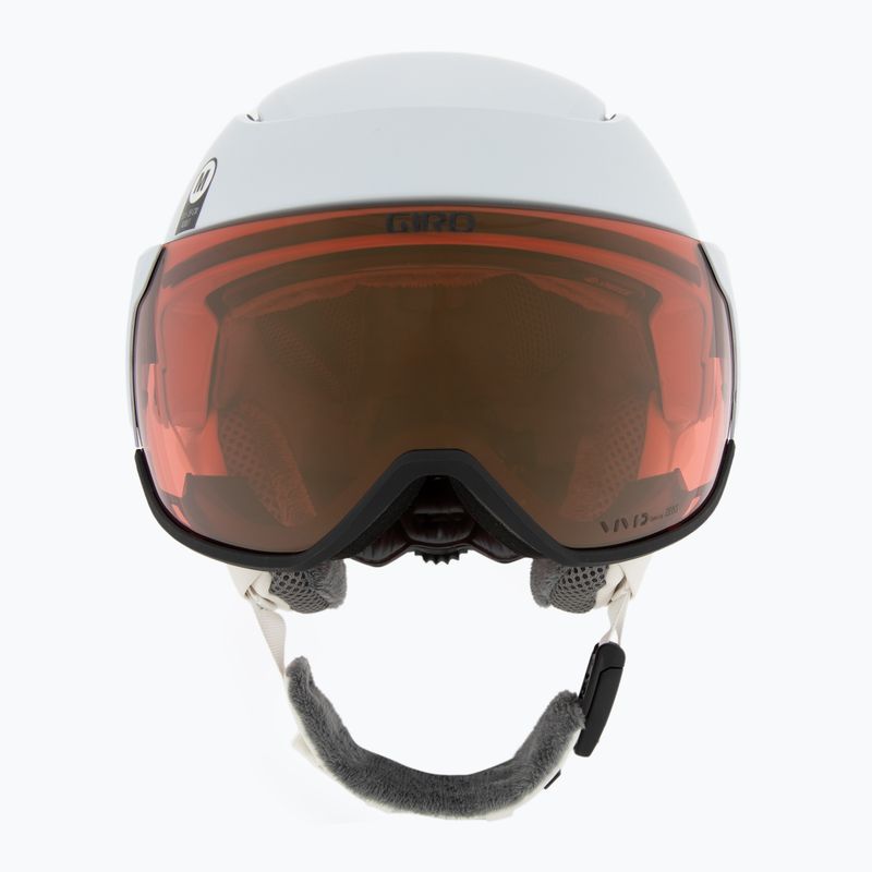 Women's ski helmet Giro Aria Spherical Mips W matte white/vivid copper 2