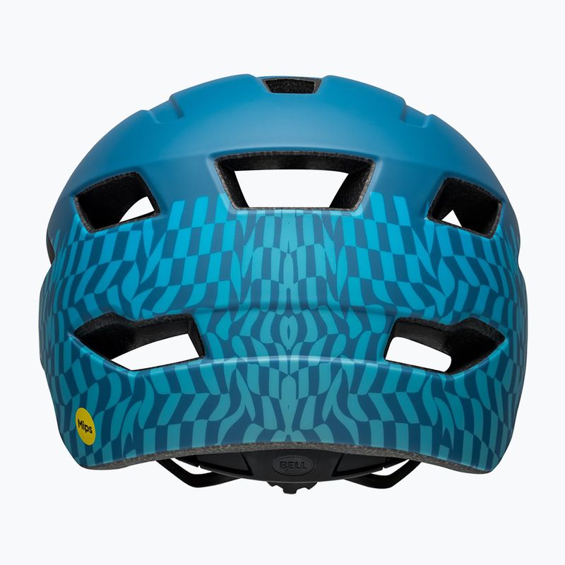 Bell Sidetrack Integrated MIPS children's bike helmet wavy checks matte blue 3