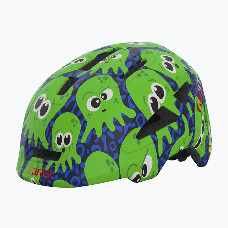 Giro Scamp II children's bike helmet matte midnight/bright green Inked
