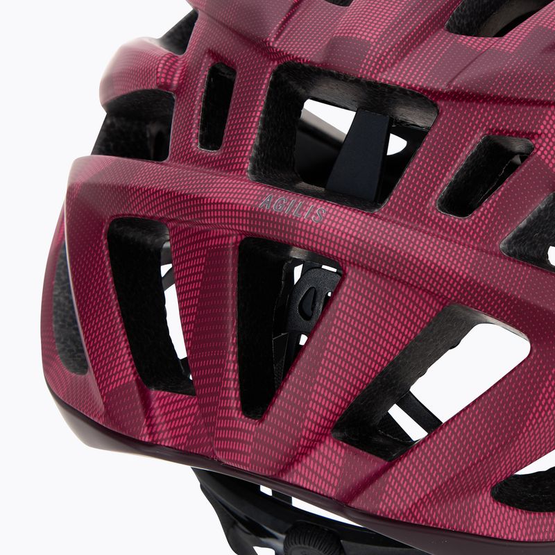 Giro Agilis Integrated MIPS matte dark cherry towers bike helmet 7