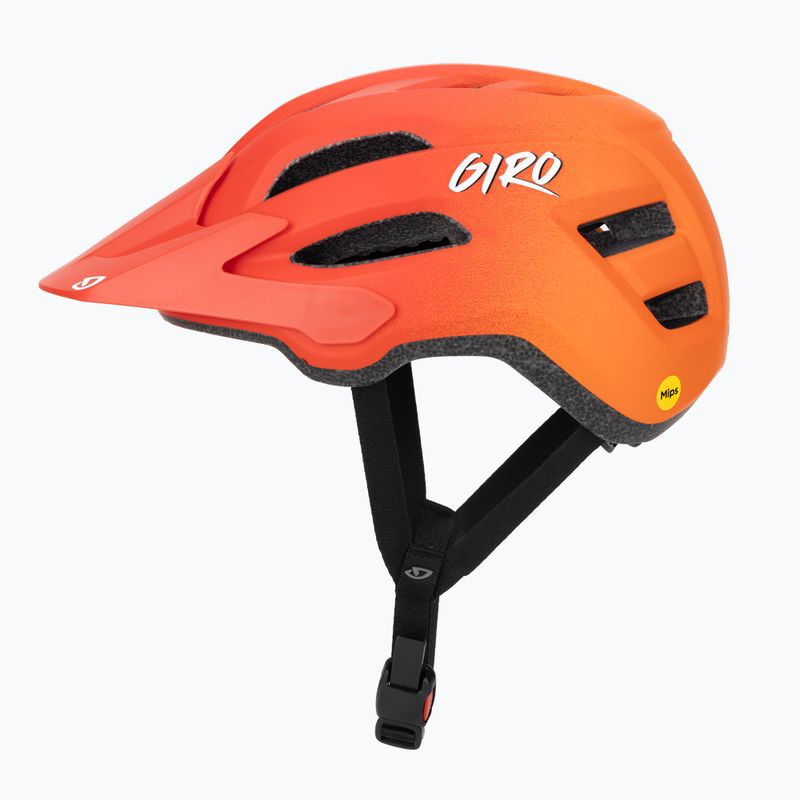 Giro Fixture II Integrated MIPS matte red fade children's bicycle helmet 3
