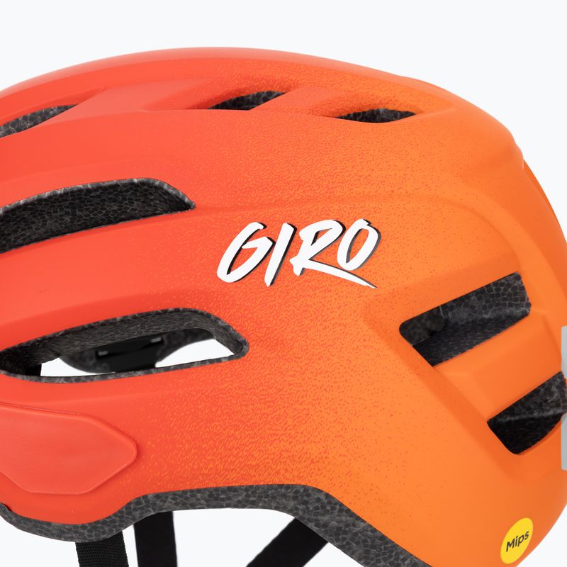 Giro Fixture II Integrated MIPS matte red fade children's bicycle helmet 7